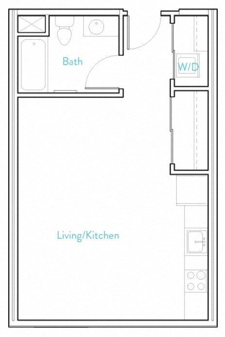 Portland, OR Grant Park Village Apartments studio